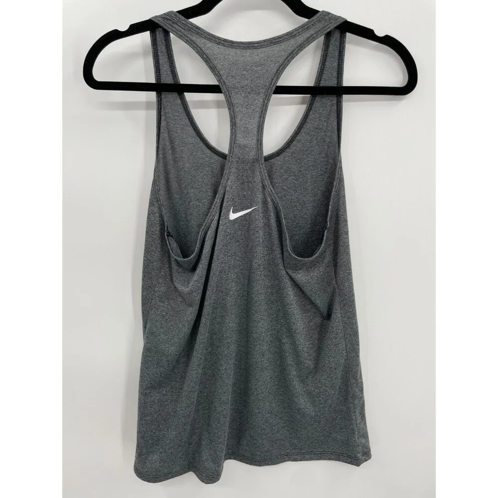 NIKE Gray Just Do it Graphic Racerback Workout Tank Top Size S